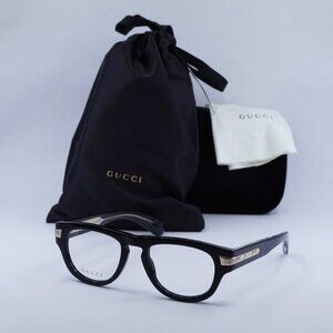 Gucci GG1519O 001 Oval Eyeglasses – Black 51mm